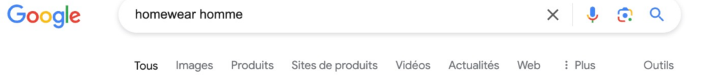 Google search: "homewear homme"