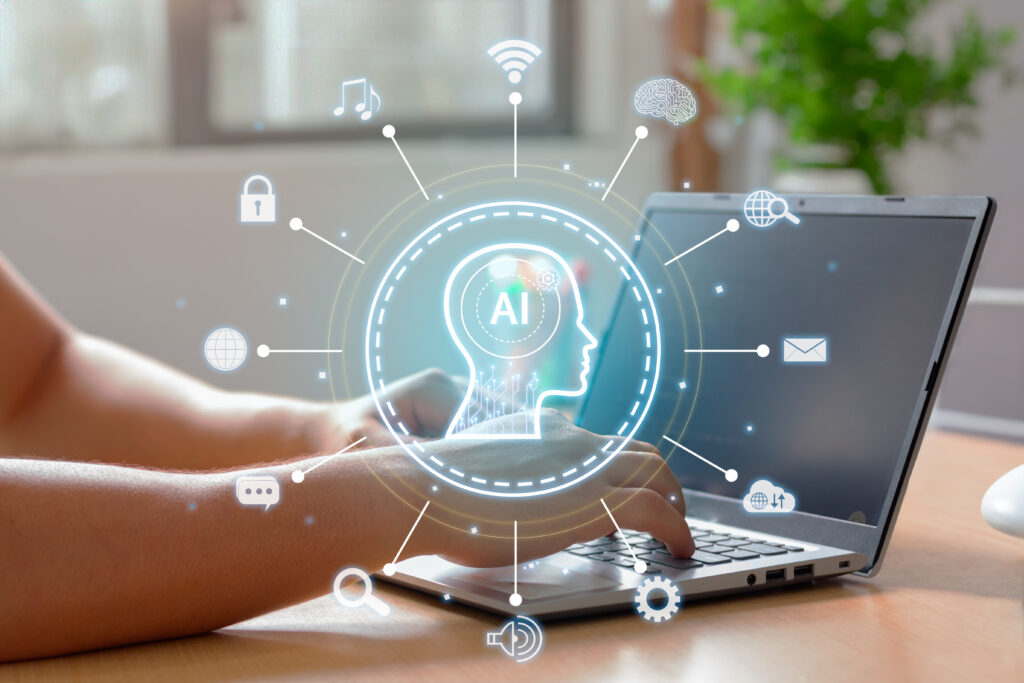 Le rôle de l'IA dans votre quotidien et son impact sur le marketing digital 3 homme travaillant sur ordinateur en utilisant le AI