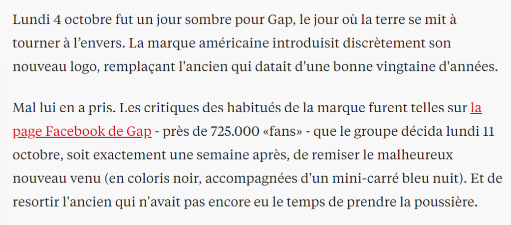 Example GAP Rebranding 