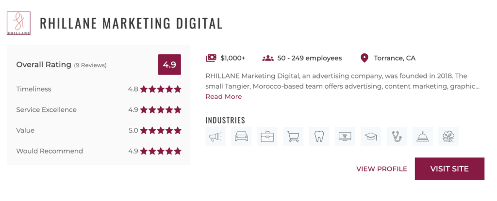 The Manifest Crowns RHILLANE Marketing Digital as one of the Most-Reviewed Tiktok Marketing Agencies in Los Angeles 2 Capture decran 2024 03 11 a 09.29.35 1